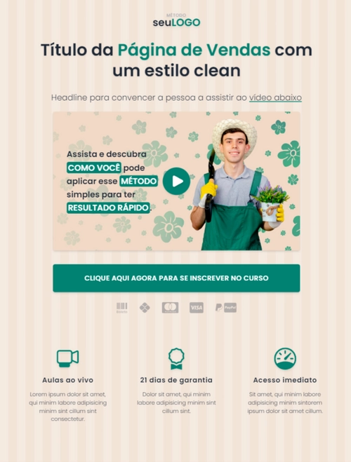 imagem desktop da página Página de Vendas (fictício)